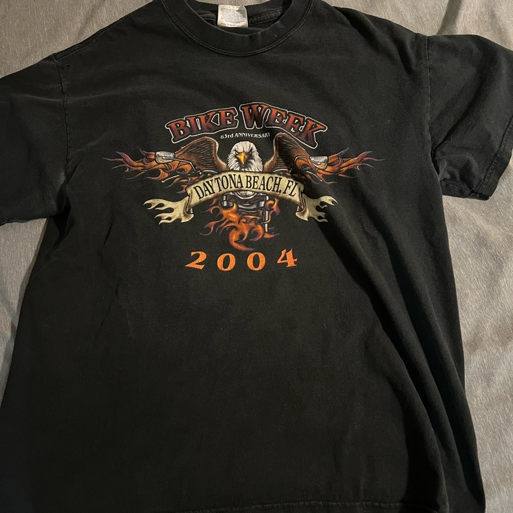 Vintage 2004 bike week hanes tee
